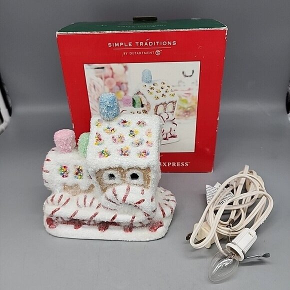 EUC 2002 DEPT 56 Simple Tradition SUGAR & SPICE CHOO CHOO! Lighted House - Picture 1 of 5